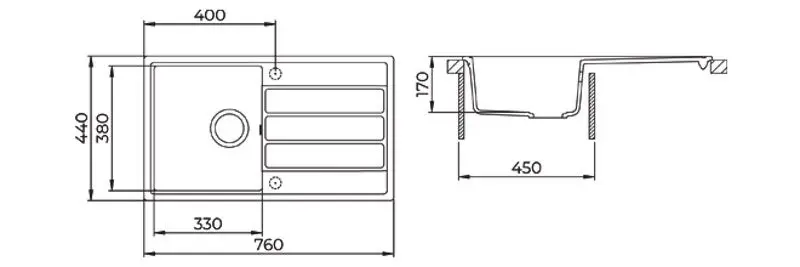 Кухонная мойка Aquasanita Eco-3-G (Blue Grey)