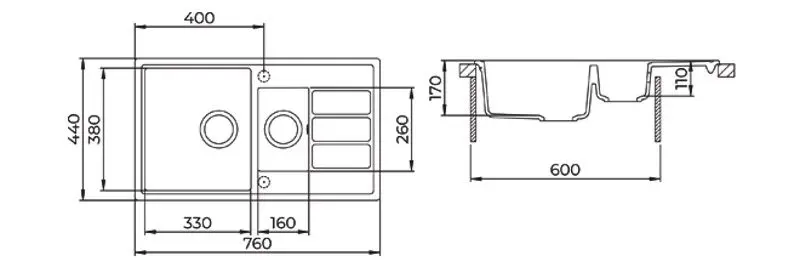 Кухонная мойка Aquasanita Eco-4-G (Blue Grey)