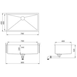 Chiuveta Aquasanita Enna ENN 100B (Inox) Thumb