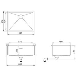 Кухонная мойка Aquasanita Enna ENN 100L (Inox) Thumb