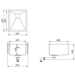 Кухонная мойка Aquasanita Enna ENN 100M (Inox) Thumb