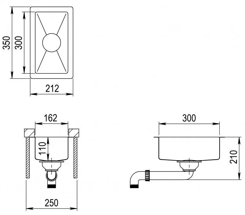 Кухонная мойка Aquasanita Enna ENN100S (Inox)