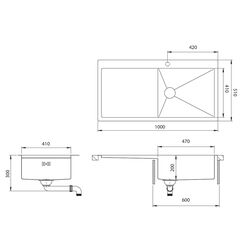 Кухонная мойка Aquasanita Luna Lun 101M-R (Inox) Thumb
