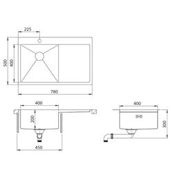 Кухонная мойка Aquasanita Luna Lun 101N-L (Inox) Thumb