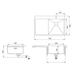 Кухонная мойка Aquasanita Luna Lun 101N-R (Inox) Thumb