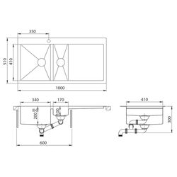 Chiuveta Aquasanita Luna Lun 151M-L (Inox) Thumb