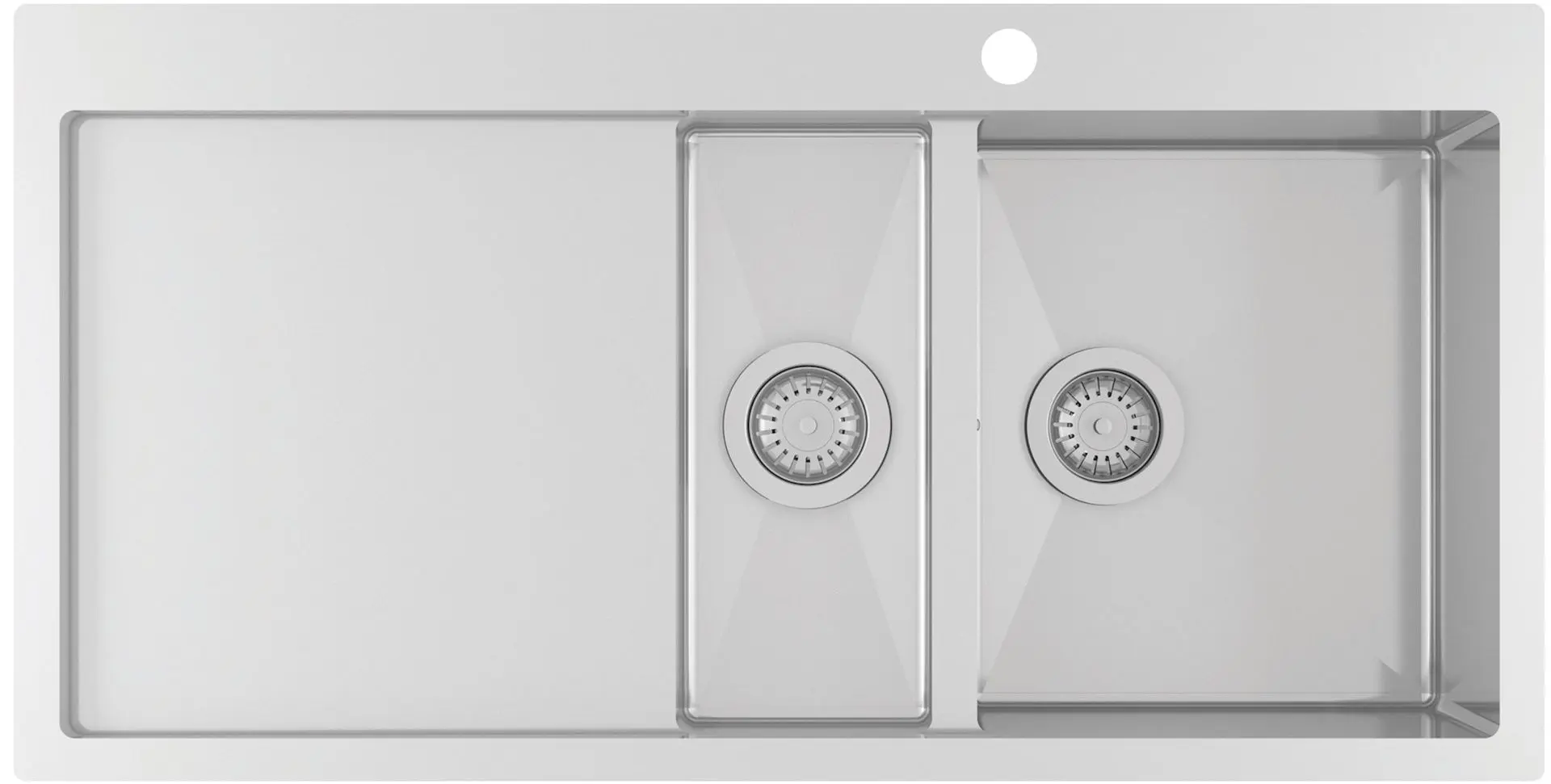 Chiuveta Aquasanita Luna Lun 151M-R (Inox)