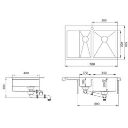 Кухонная мойка Aquasanita Luna Lun 151N-R (Inox) Thumb