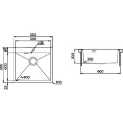 Мойка Aquasanita Terra100N Nano (Inox) Thumb