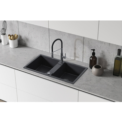 Chiuveta Backer Nona Duo 80x44 (Black) Thumb