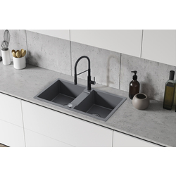 Chiuveta Backer Nona Duo 80x44 (Grey) Thumb