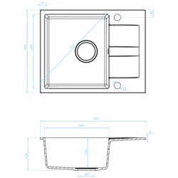 Chiuveta Backer Nona Solo 56x44 (Black) Thumb