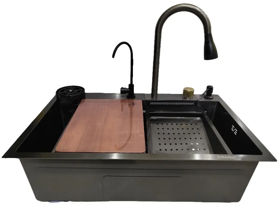 Chiuveta Backer Optima2 750-460FYJ (Nano Black)