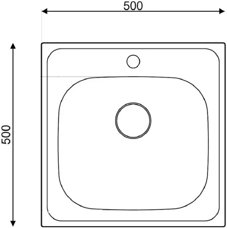 Chiuveta Becky 50 50 0.6 BK EPL (Inox)