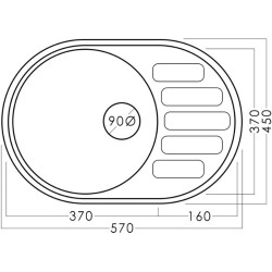 Мойка Becky 57 45 0.6 BK EPL R (Inox) Thumb
