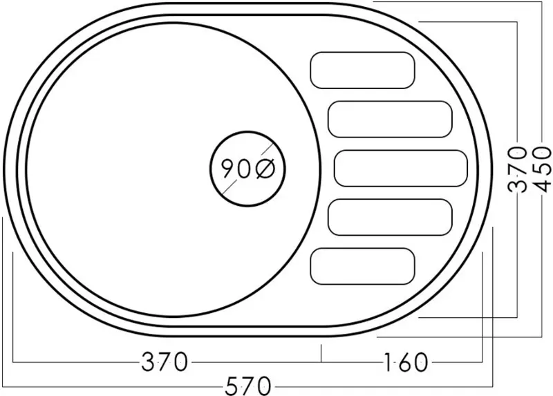 Мойка Becky 57 45 0.6 BK EPL R (Inox)
