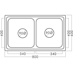Chiuveta Becky 60 80/20 0.6 BK EPL (Inox) Thumb