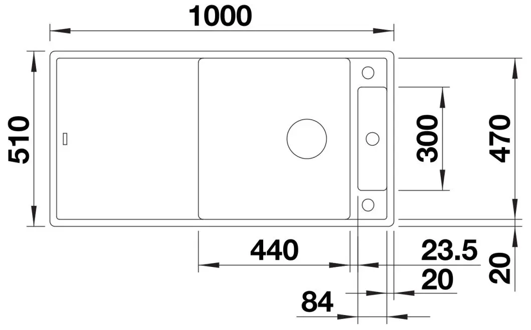 Chiuveta Blanco Axia III XL 6 S 523514 (White)