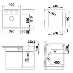 Chiuveta Blanco Dalago 45 527059 (Soft White) Thumb