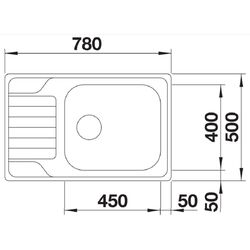 Chiuveta Blanco Dinas XL 6 S Compact 525121 (Inox) Thumb