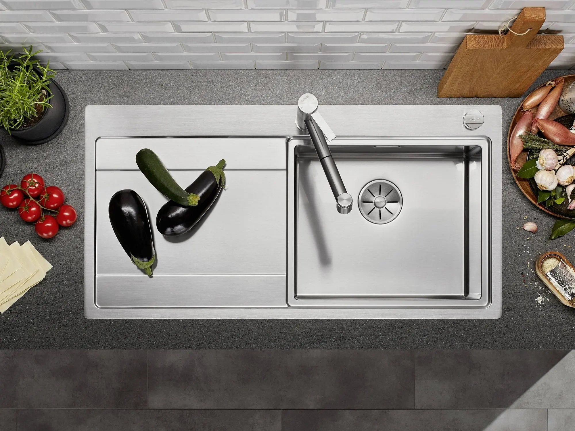 Кухонная мойка Blanco Divon II 5-S-IF (Inox) - 3