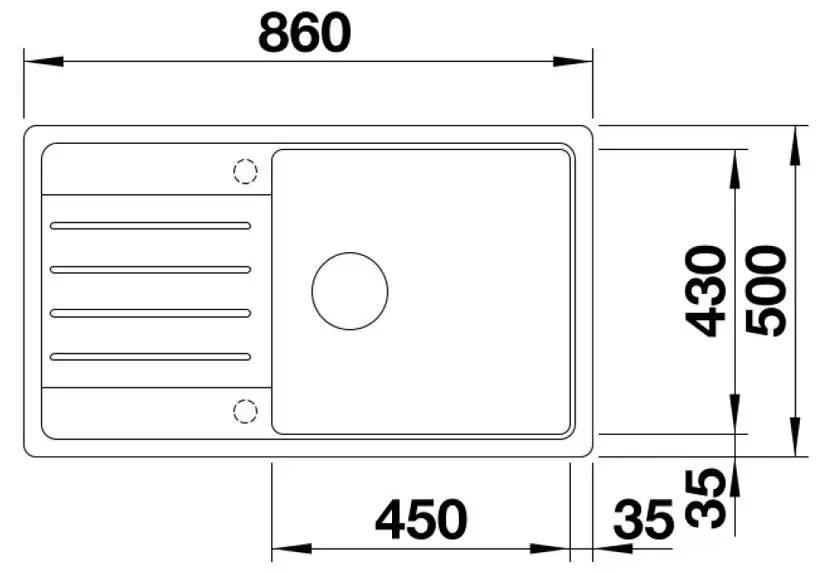 Chiuveta Blanco Legra XL 6 S 523326 (Anthracite) - 5
