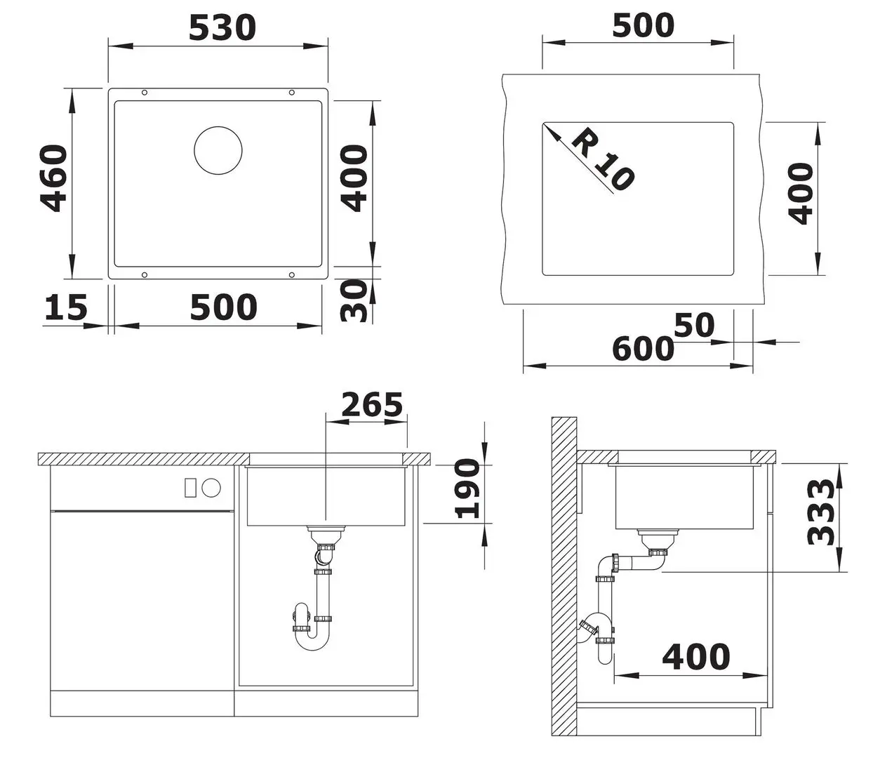 Кухонная мойка Blanco Rotan 500-U 527146 (Soft White)