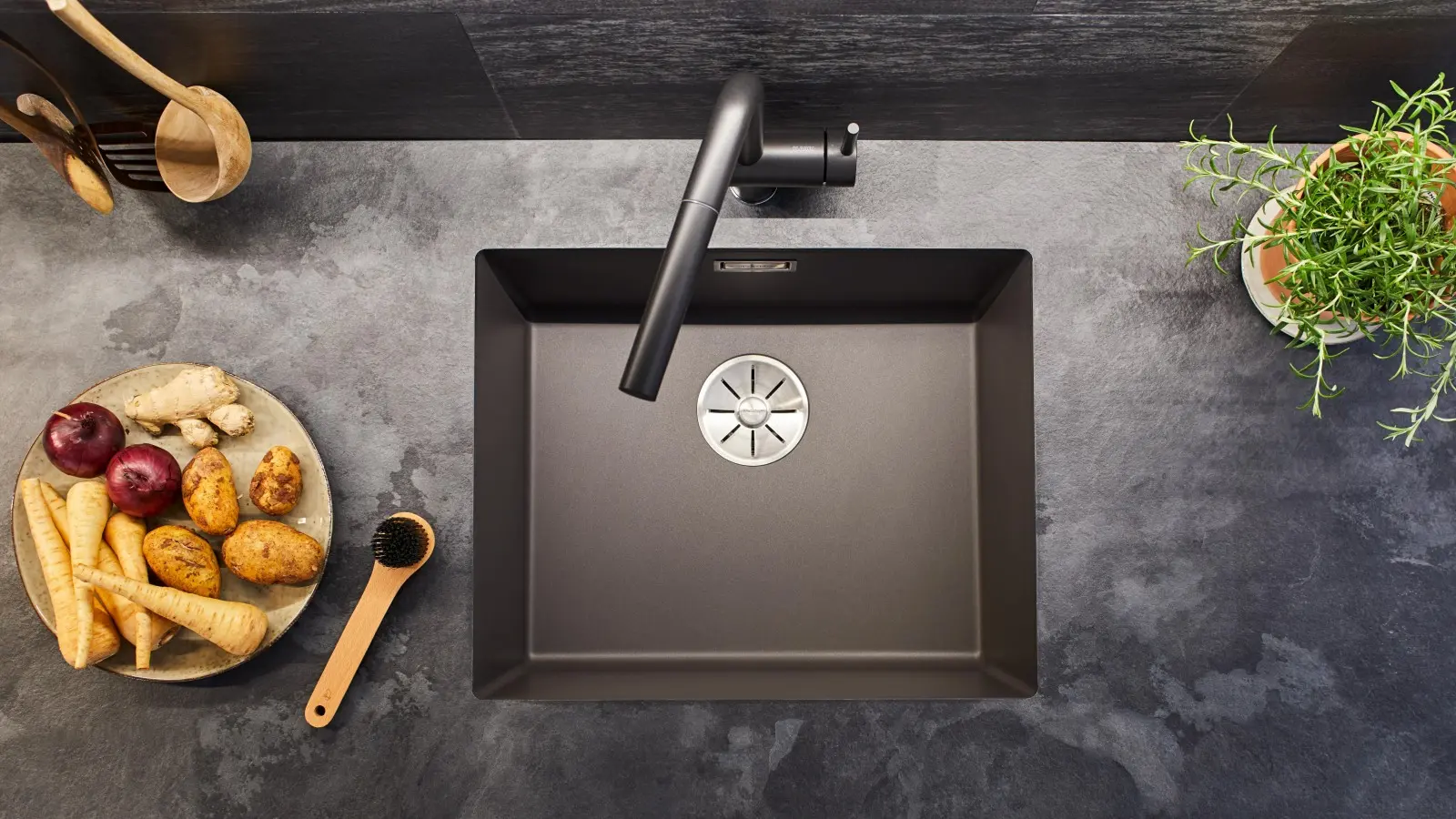 Chiuveta Blanco Subline 500-U (Rock Grey)