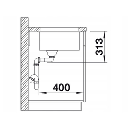 Chiuveta Blanco Subline 500-U (Volcano Gray) Thumb