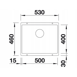 Chiuveta Blanco Subline 500-U (Volcano Gray) Thumb