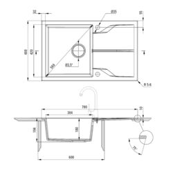 Chiuveta Deante Andante Flush ZQN-N11F (Black Nero) Thumb