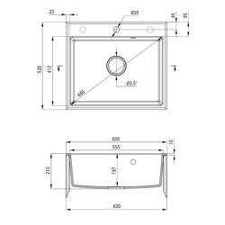 Chiuveta Deante Andante ZQN-2103 (Black Nero Matte) Thumb