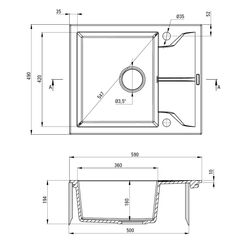 Кухонная мойка Deante Andante ZQN-S11A (Grey Metallic) Thumb