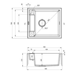 Chiuveta Deante Magnetic ZRM-N103 (Black Nero Matte) Thumb