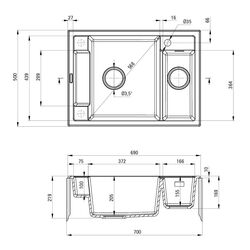 Chiuveta Deante Magnetic ZRM-N503 (Black Nero Matte) Thumb