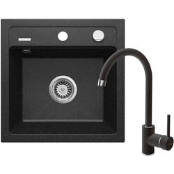 Set chiuveta + baterie Deante Zobra ZQZA2103 (Graphite)