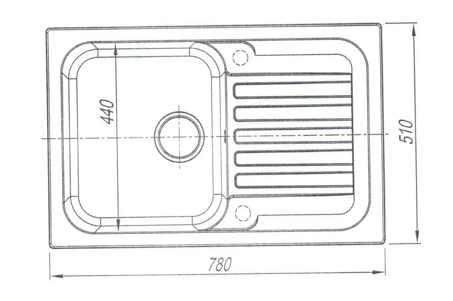 Chiuveta Dr. Gans Adelia 780 (Graphite) - 2