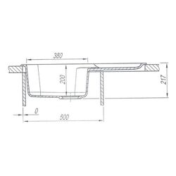 Chiuveta Dr. Gans Adelia 780 (Graphite) Thumb