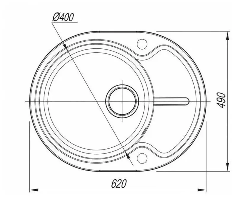 Chiuveta Dr. Gans Berta 620 (Graphite) - 2
