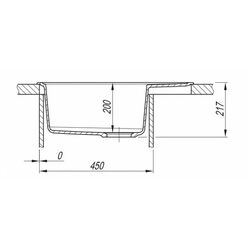 Chiuveta Dr. Gans Berta 620 (Graphite) Thumb