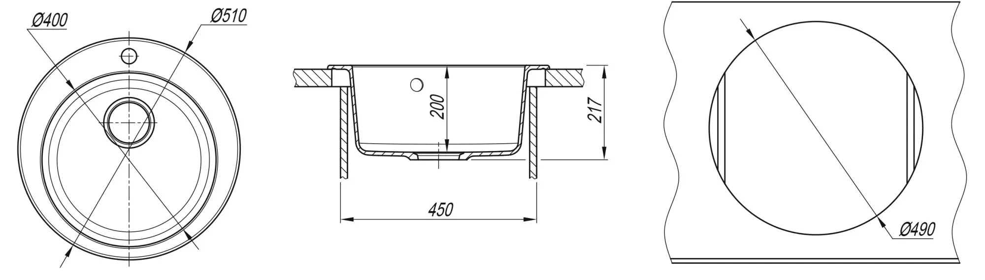 Chiuveta Dr. Gans Gala (Graphite) - 2
