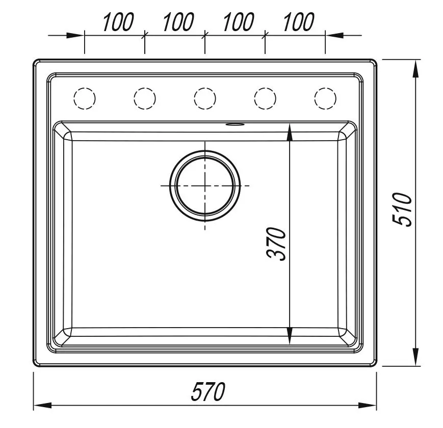 Chiuveta Dr. Gans Nica 570 (Graphite) - 2