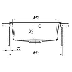 Chiuveta Dr. Gans Nica 570 (Graphite) Thumb