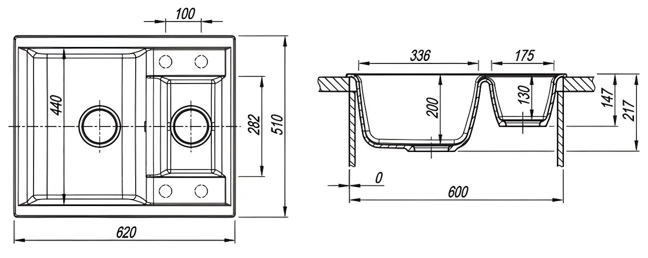 Chiuveta Dr.Gans Astra 620К (Terracota) - 3