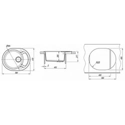 Chiuveta Dr.Gans Berta 580 (Graphite) Thumb