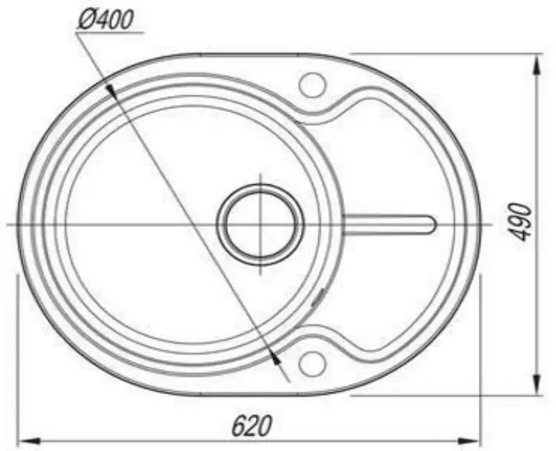 Кухонная мойка Dr.Gans Berta 620 (Basalt) - 2