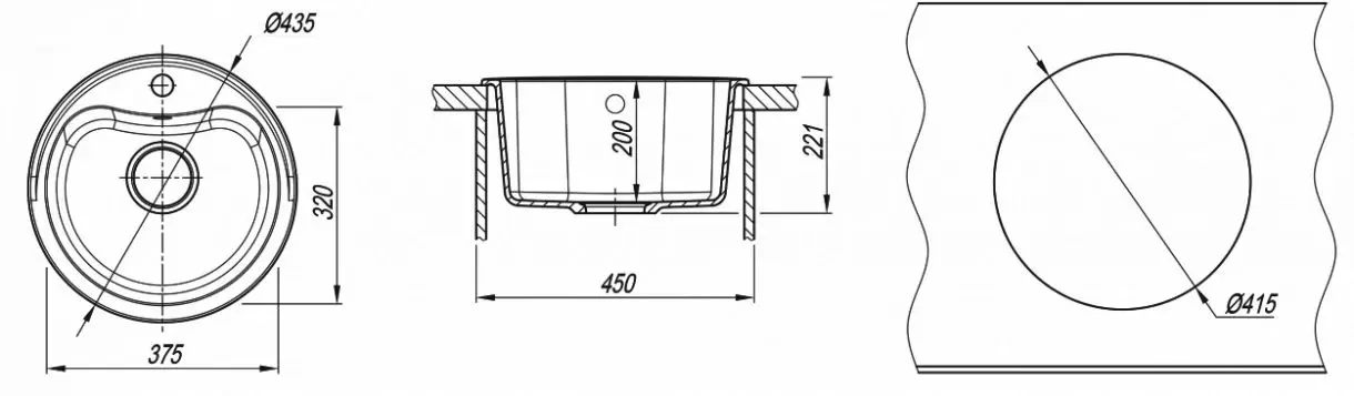 Chiuveta Dr.Gans Dora (Graphite) - 3