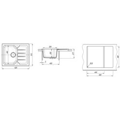 Chiuveta Dr.Gans Lora 620 (Graphite) Thumb