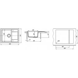 Кухонная мойка Dr.Gans Tehno 650 (Graphite) Thumb