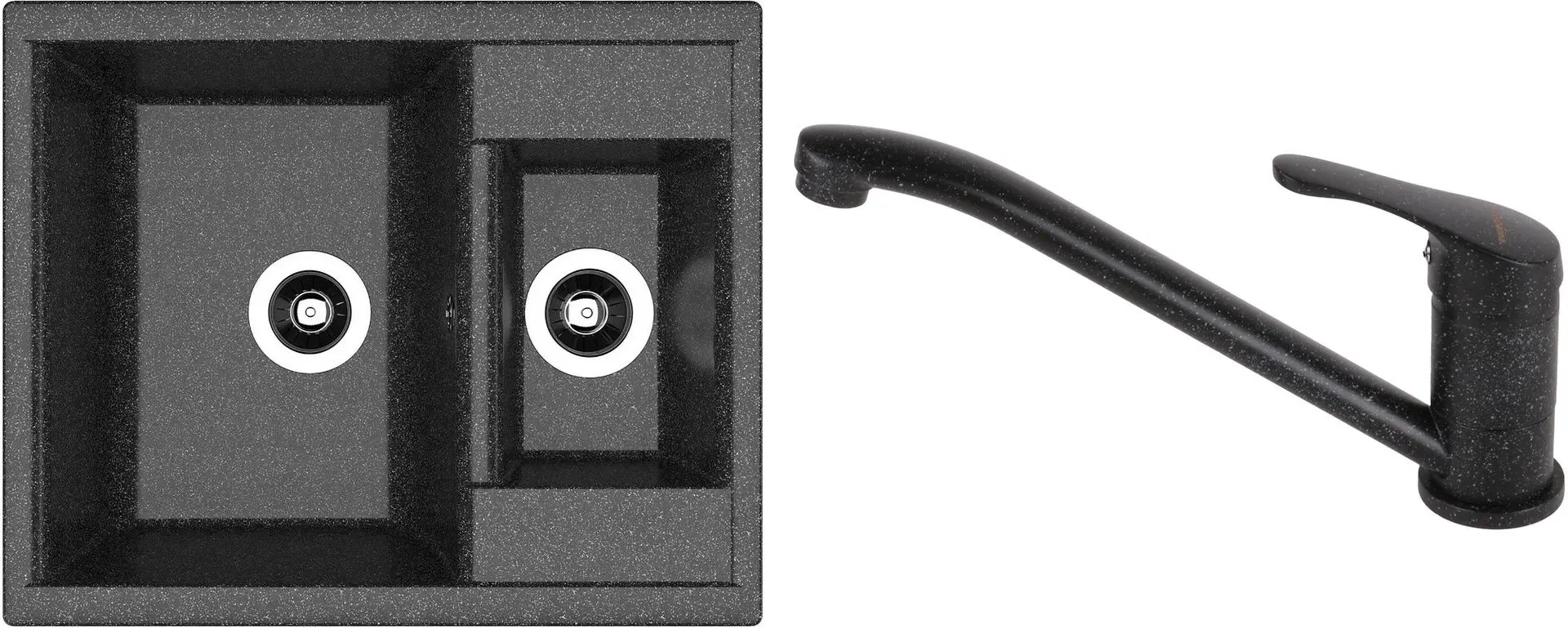 Chiuveta + baterie Dr.Gans Astra 620K+SanDonna F1066 (Black)